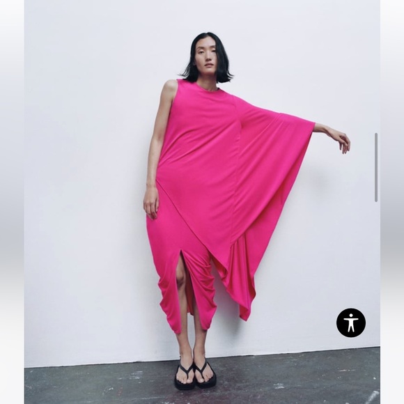 NWT ZARA 2pcs ASYMMETRIC TOP AND DRAPED SIDE SKIRT IN SIZE S - Picture 3 of 8